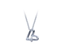 Heart Shaped Silver Necklace SPE-5442